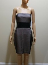Women Tube Dress by Robert Rodriguez in Blush/Black w Leather Insert US 8 New 