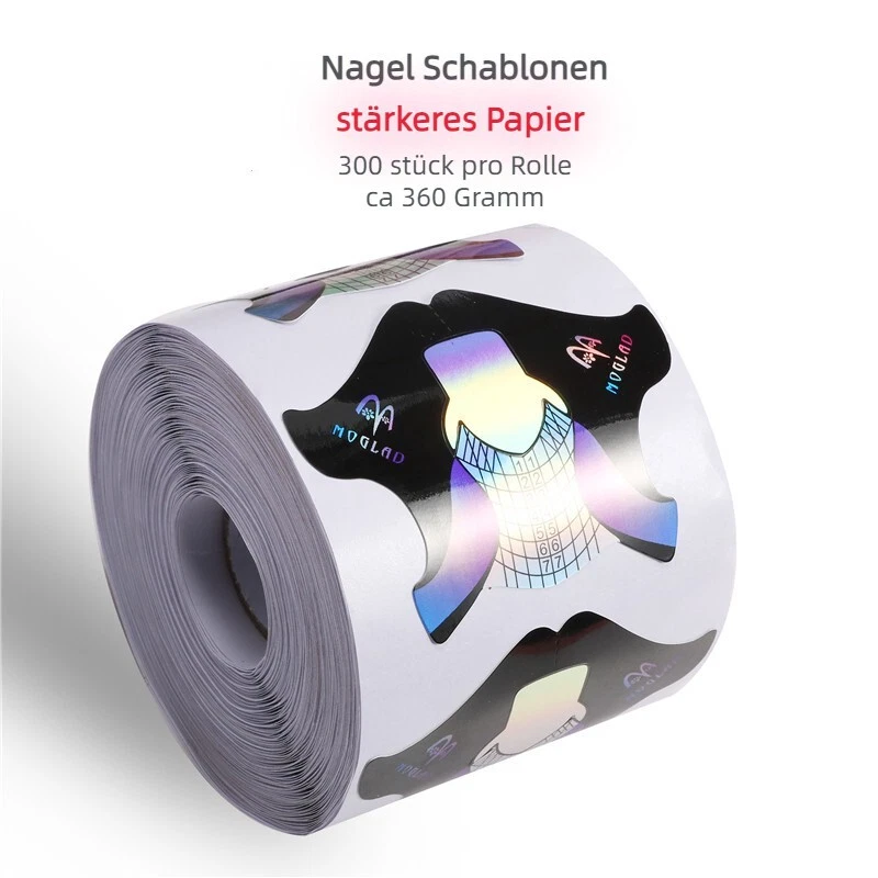 dickere Nagel Schablonen Verlängerung Gel Acryl Nail Art French Silber 100/300ST - Bild 2 von 4