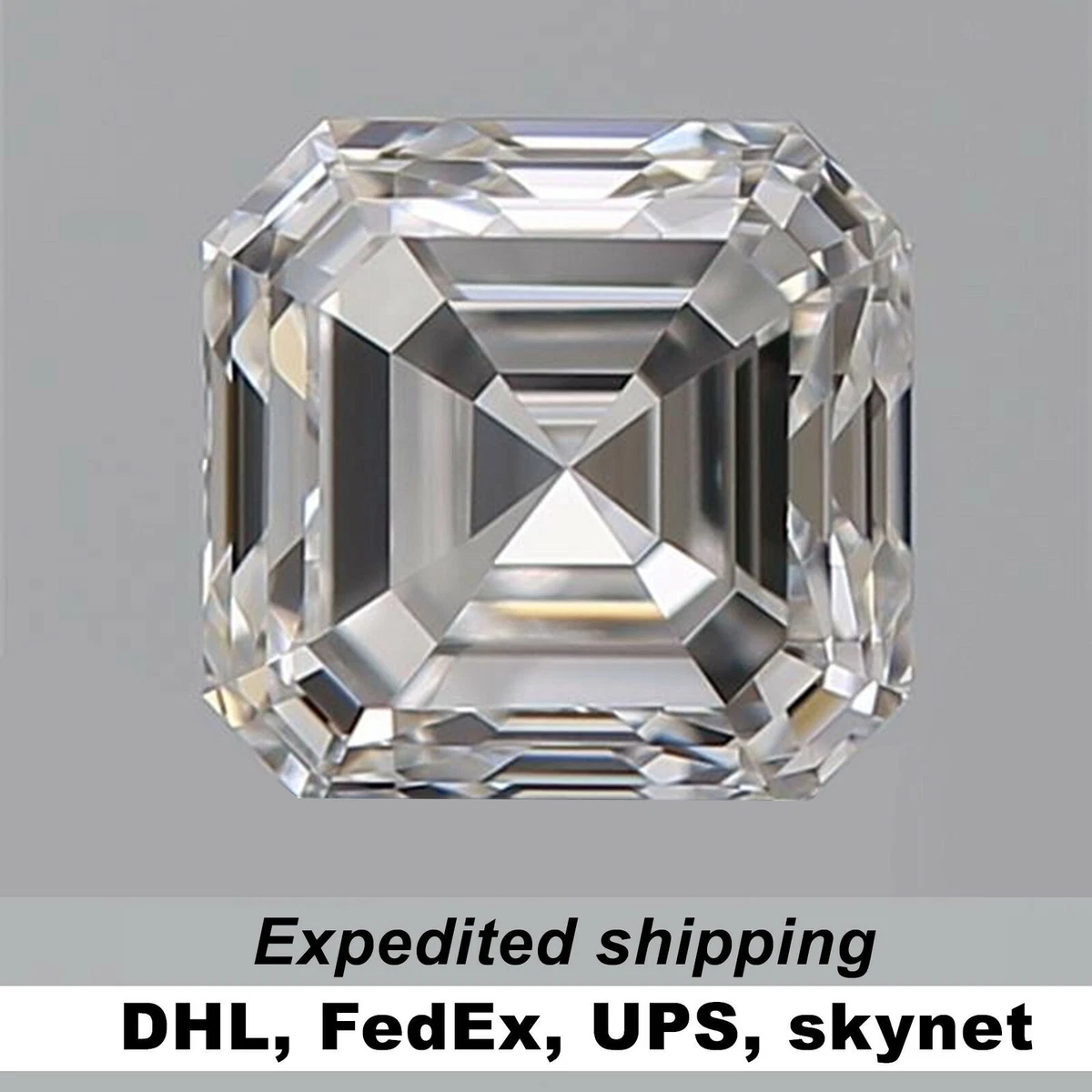 GIA CERTIFIED 0.71 Ct. Natural Square Emerald Cut Diamond D Color