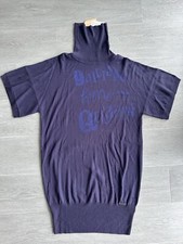 John Galliano Graphic Design Sweater Dress Size M NWT Vintage Y2K Orig $925.95