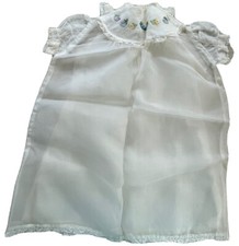 Antique 2 piece Baby Christening Gown Set 20 Long Handmade Dress Chiffon Outer