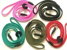 Very Light/Thin but strong 6 mm braided dog slip lead, 145 cm  Handmade in UK.
