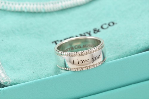 Tiffany & Co. Silberring Yours "I Love You" Perlenrand - Bild 4 von 8