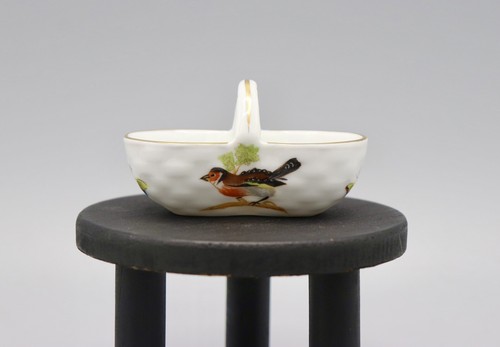 Herend Rothschild Bird 3" a forma di cesto singolo doppio tuffo sale 7422 PRISTINO - Foto 2 di 8