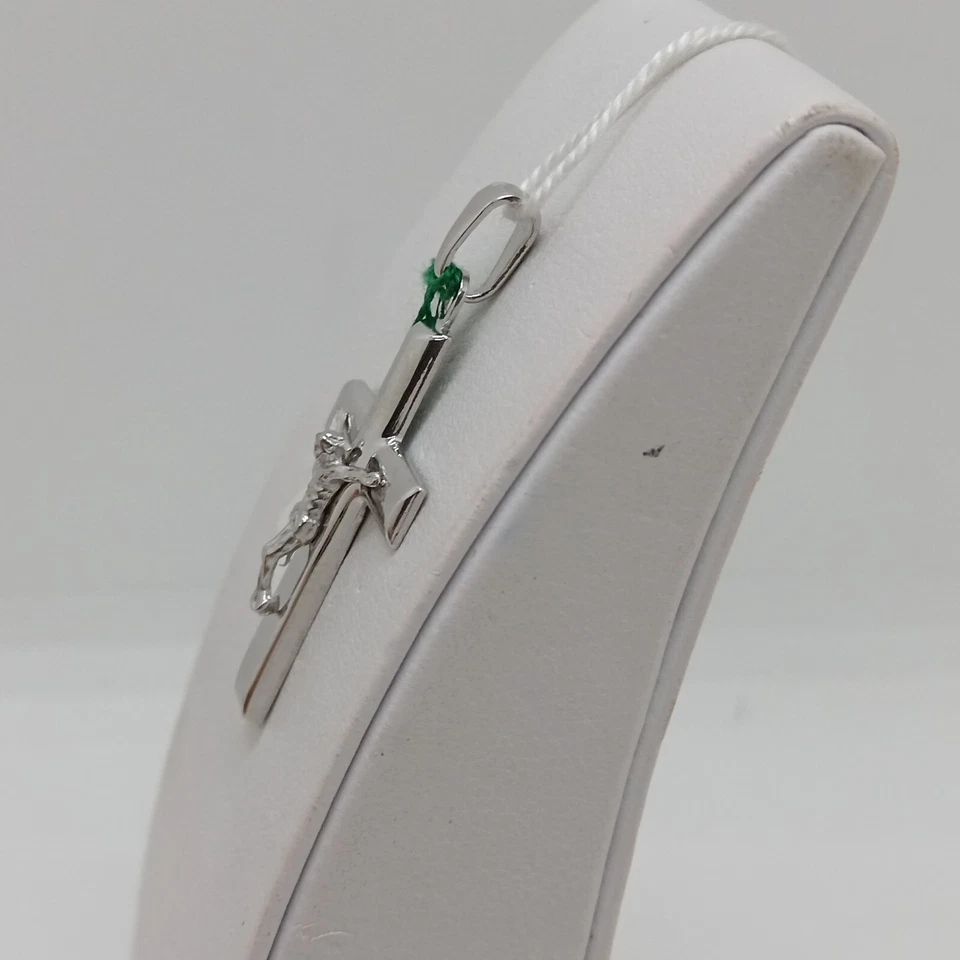 CIONDOLO UNISEX CROCIFISSO CROCE SACRA IN ARGENTO 925 (0458) - Immagine 3 di 4