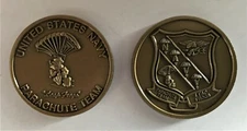 Navy SEAL Leap Frogs Parachute Team Challenge Coin Special Warfare Chuting Stars