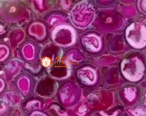 Pink Agate Table Tops,Kitchen And Dining Center Table Top Home Interior Decor - Image 4 of 4