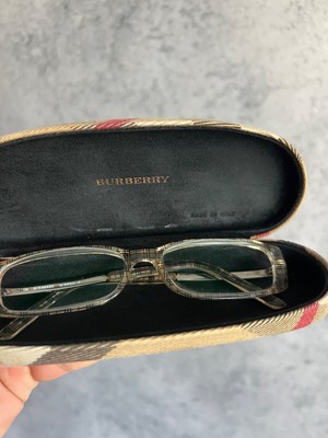 Burberry Glasses Rectangular Plaid Frame By Safilo 2000s Retro Vintage Womens