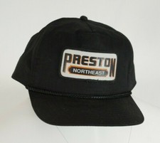 Vintage Preston Trucker Hat Cotton Northeast Black One Size