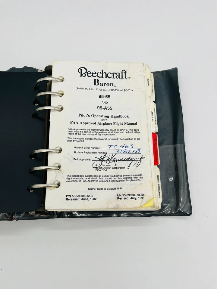 Manual de operación de pilotos Baron 95-55 y 95-B55 P/N 55-590000-65B (B4) POH Foto 2 de 2