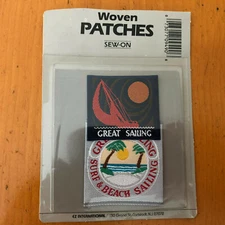 NEW Vintage Sew On Great Sailing Surf and Beach Sailing Woven Patch