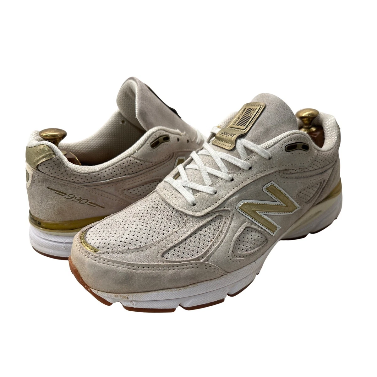 New Balance 990v4 Made In USA Off White Gold for Sale