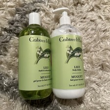 2 x Crabtree Evelyn LILY Bath Shower Gel Lotion 16.9 oz Each Fast Shipping