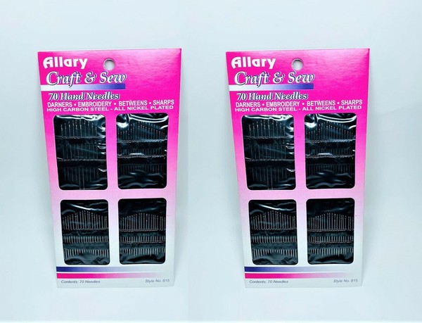 Pack Mit 2 Allary NäHen Hand Nadeln 140 Anzahl Sharps, Darners, Stickereien-image