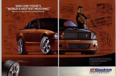 2005 BF Goodrich G-force T/A Tires Vintage Print Ad Chip Foose Mustang Photo 