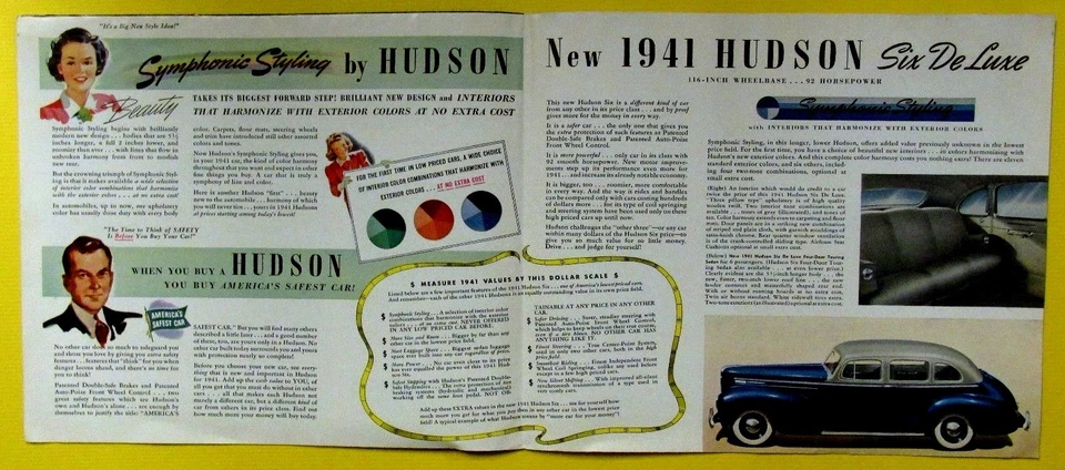 Folleto de colección 1941 HUDSON distribuidor de ventas Copley Mullen Charleston West Virginia Foto 3 de 4