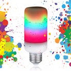Colorful E27 B22 E14 LED Rainbow Light Flame Effect Bulb Burning Flicker Lamps