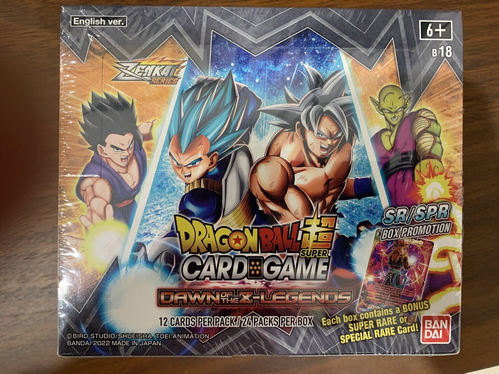  BANDAI NAMCO Entertainment Dragon Ball Super Card Game: Dawn of  The Z-Legends Premium Pack Set : Toys & Games