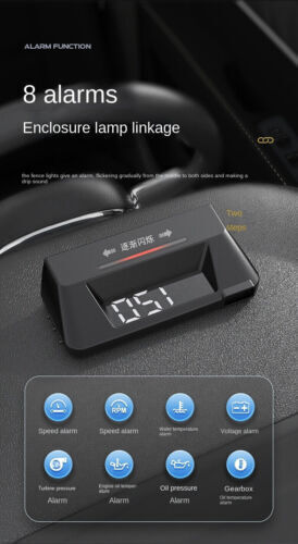 OBD II Car HUD Head Up Display Dual Screen Digital Speedometer Projector NEW - Picture 15 of 18