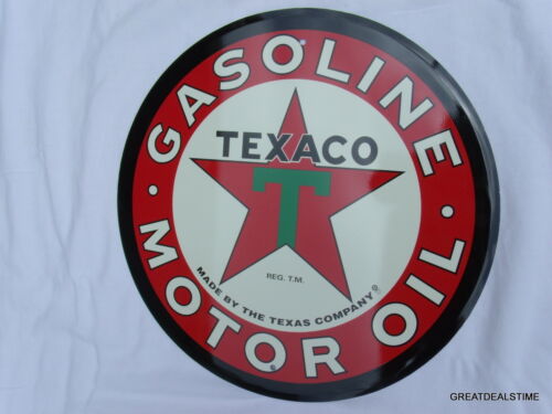 TEXACO MOTOR OIL,GAS STATION PUMP SIGN GASOLINE OLD VINTAGE STYLE SIGNS - Picture 1 of 3
