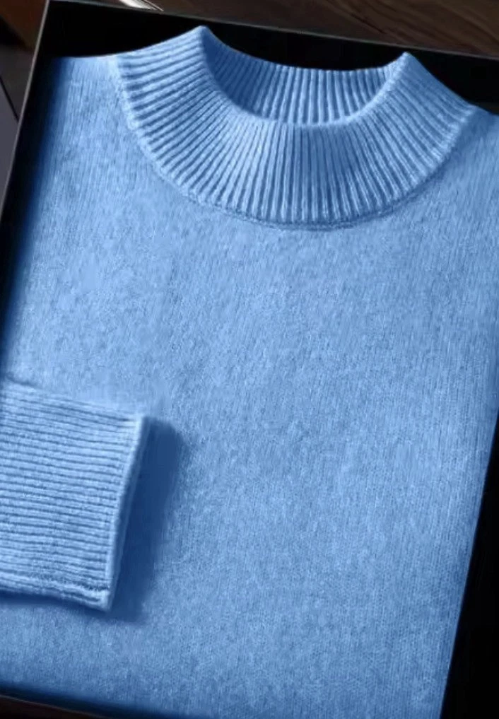 Men Mock Neck Jumper Size L