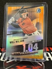 Will Wilson 2020 Bowman Chrome Stat Tracker Orange Refractor /25 #ST-17🔥🔥