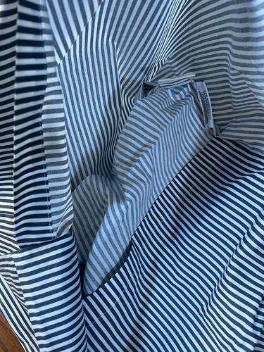 NWOT QUINCE LUXURY ORGANIC SATEEN 4 PC SHEET SET KING COTTON OXFORD STRIPE - Picture 15 of 18