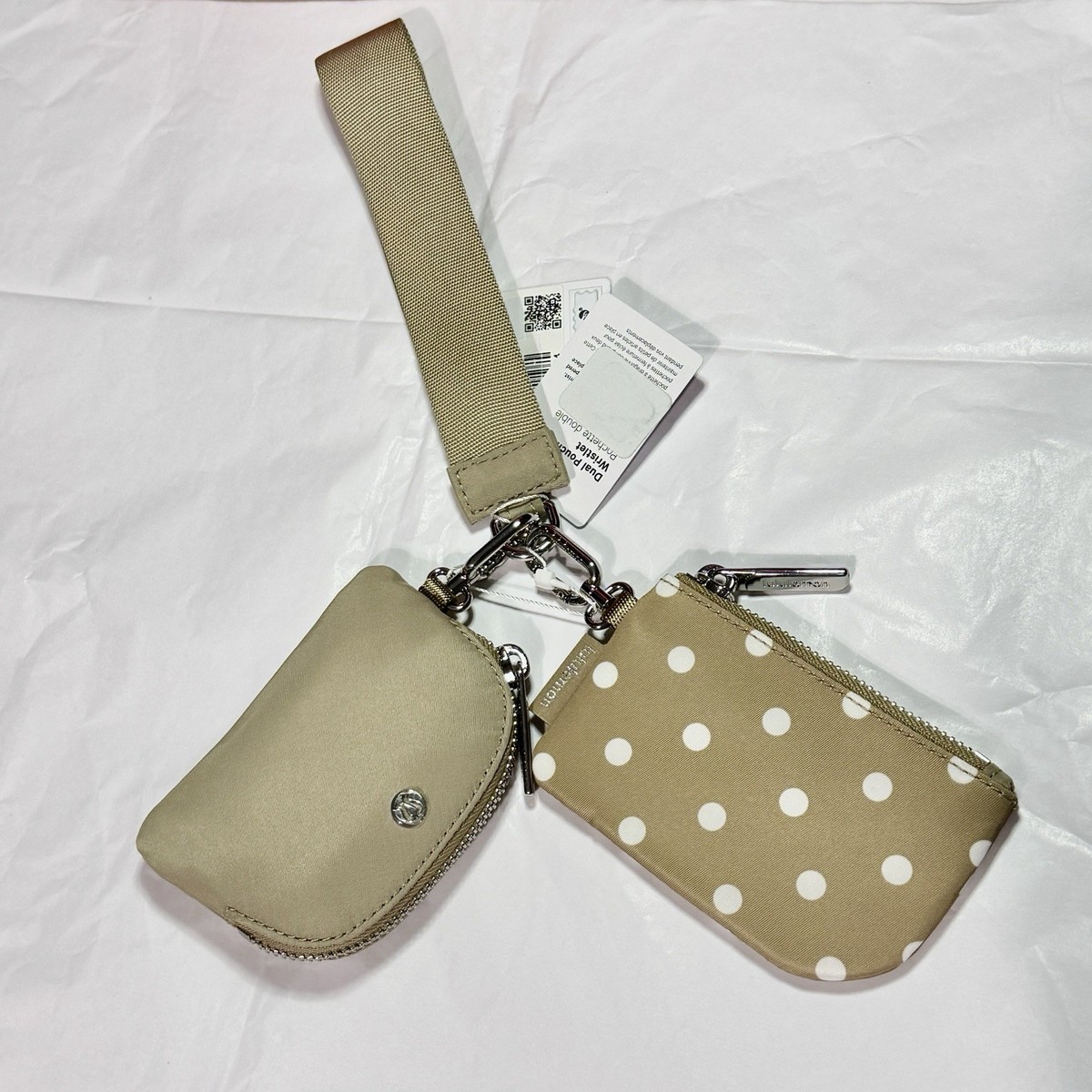 【lululemon】人気ギフト☆Dual Pouch Wristlet☆ポーチセット Lululemon Dual Pouch Wristlet White Green SHIPS SAME DAY | eBay