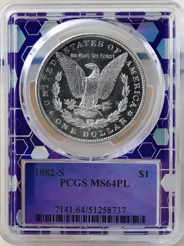 1882 S MORGAN DOLLAR! PCGS MS64 PL! LOOKS DMPL! STUNNING! MUST SEE! NR #S1118