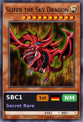 Slifer der Himmelsdrache SBC1-H01 1st Edition NM DE Yu-Gi-Oh