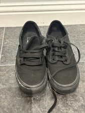 Black vans shoes in great condition as worn once, size 5
