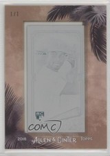 2018 Topps Allen & Ginter Mini Framed Printing Plate Cyan 1/1 Nick Williams 4l8