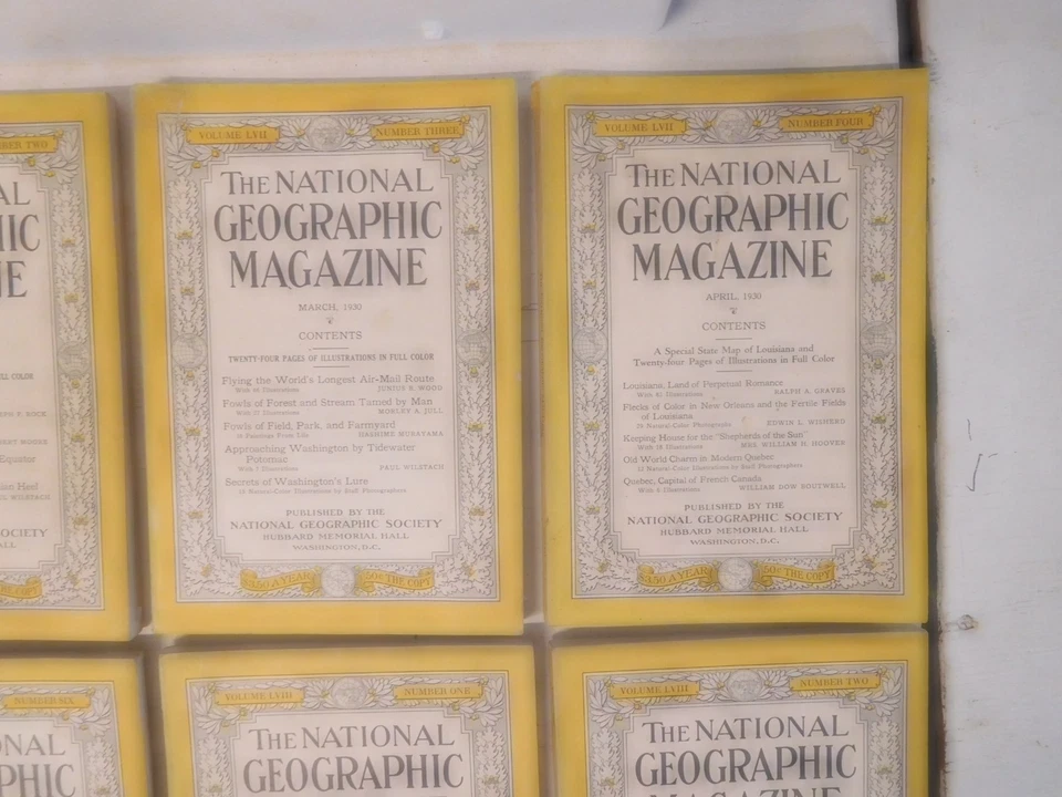 12 Vintage 1930 National Geographic Magazine Lot - Image 3 of 4