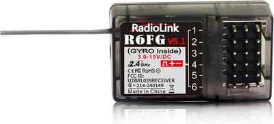 R6FG 6 Channels 2.4Ghz RC Receiver with Gyro, Surface Long Range Control RX for 