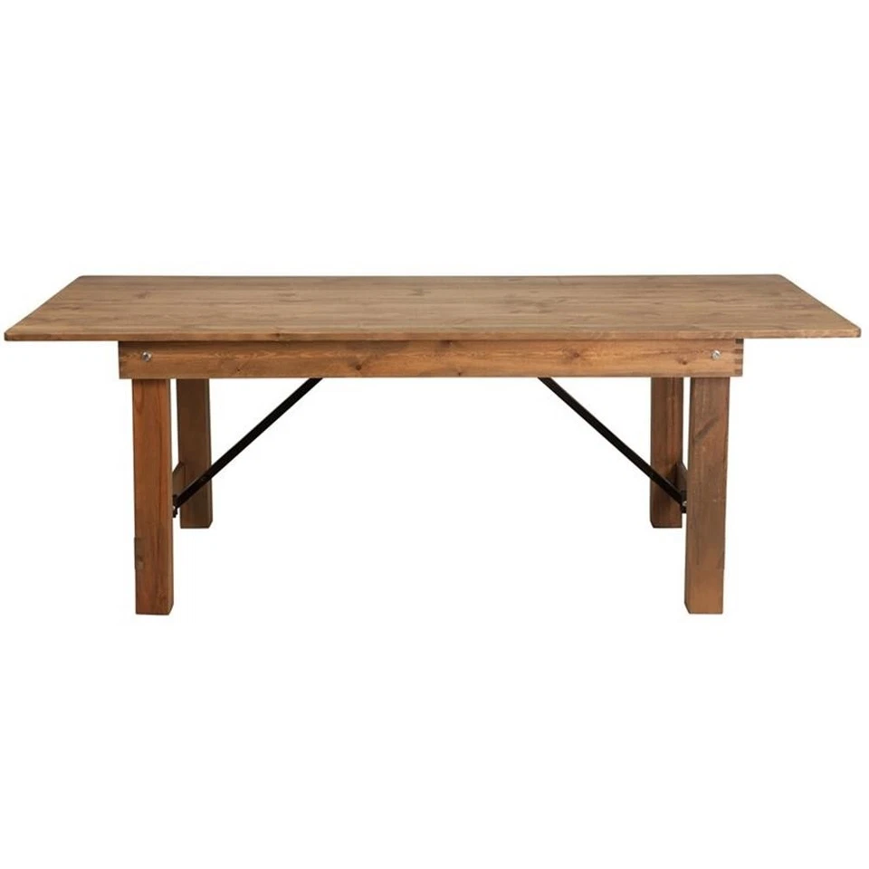 Mesa de granja plegable Flash Furniture 7'X40" en rústico antiguo Foto 2 de 3