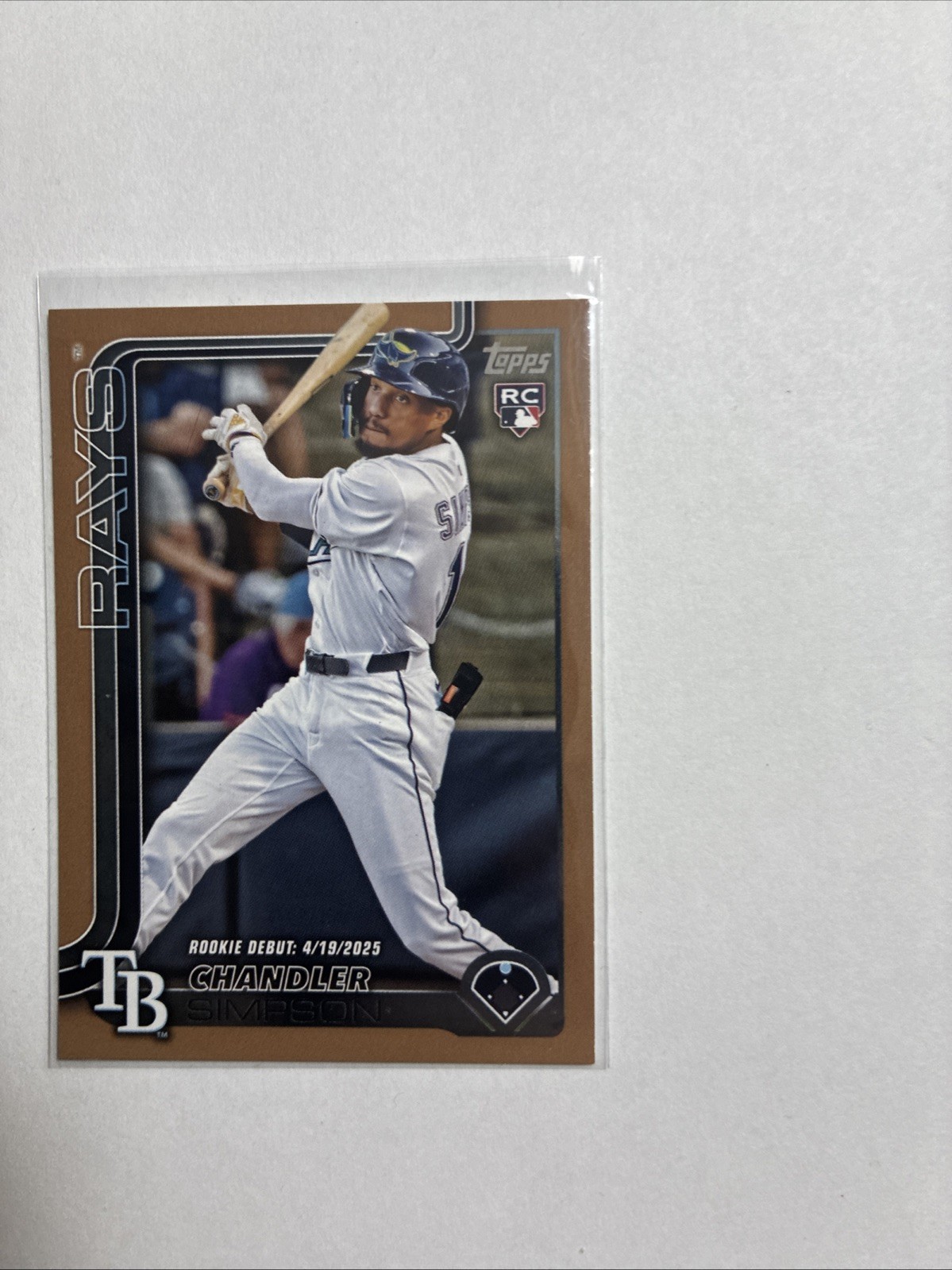 CHANDLER SIMPSON RC 1949/2025 Gold Debut 2025 Topps Update US349 Tampa Bay Rays