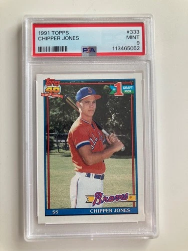 1991 Topps Chipper Jones #333 PSA 9