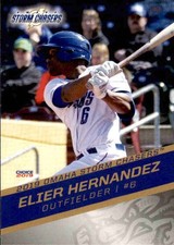 2019 Omaha Storm Chasers Choice #5 Elier Hernandez Dominican Republic DR Card