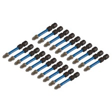 Image of 20x PZ2 Impact Screwdriver Bits, No.2 x 50mm, 1/4" - Draper Expert 05696