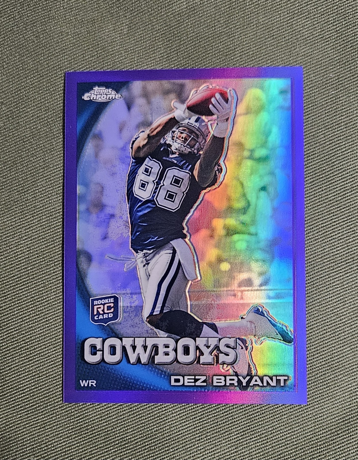 2010 Dez Bryant Topps Chrome Purple Refractor RC 80/555 Rookie Cowboys