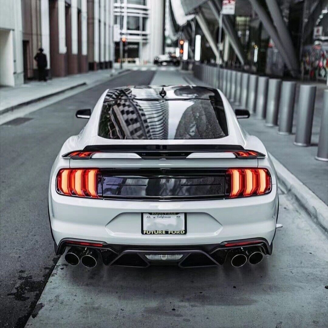 Gloss Black Rear Spoiler for 2015-2021 Mustang GT500 Style With Gurney Flap