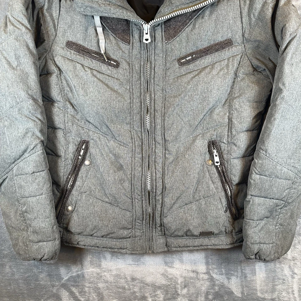 Diesel Welger Jacket Mens L Gray Techno Puffer Winter Warm Outdoor - Image 3 of 4