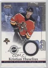 2002-03 Pacific Exclusive Game-Worn Jerseys Kristian Huselius #10 t4m