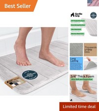 Soft and Fluffy 24x17 Memory Foam Bath Rug - Quick Dry  Stain Resistant