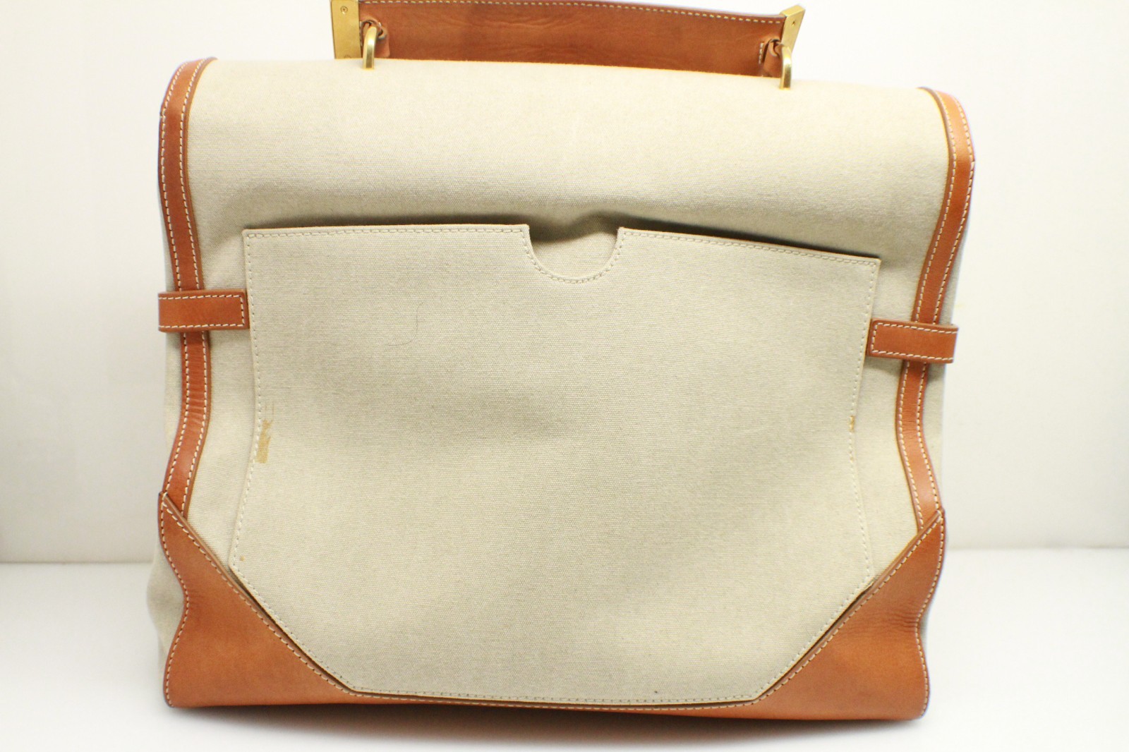 Balmain B-Buzz leather - Trimmed Canvas top handle bag image 4