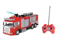 World Tech Toys 34980 Remote Control Fire Rescue Fire Truck - Red