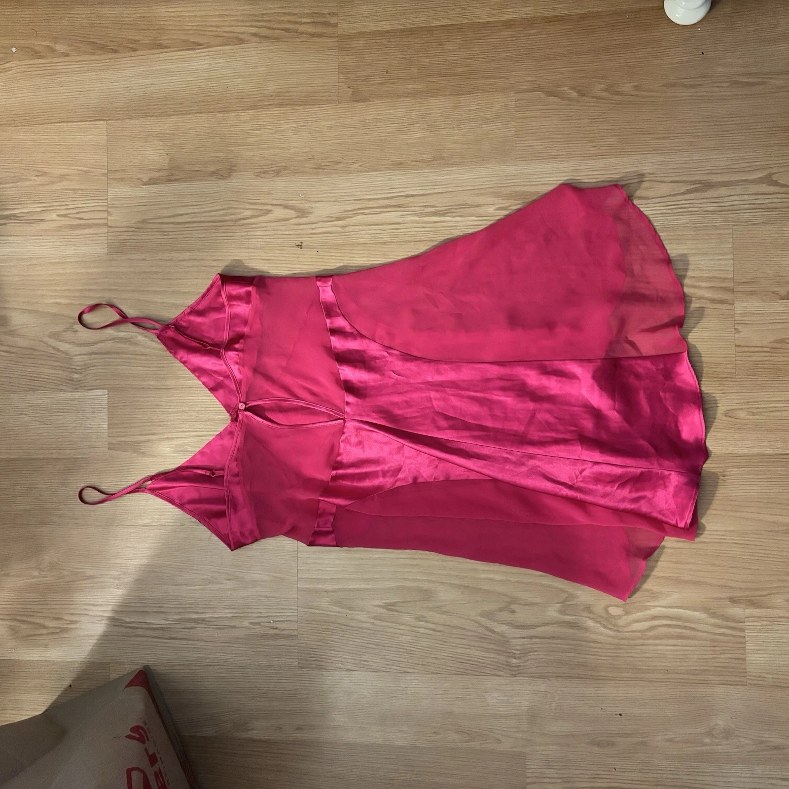 UNDERCOVER Abito Victoria's Secret Coquette rosa seta slip epoca Y2K