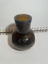 Vintage 8oz Golden Amber Bovril Bottle c1920's