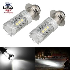 2pcs New H6 80w 6000k Hid White Led Light Motorcycle Headlight Conversion Kit