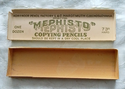 Koh i Noor L.&C. Hardtmuth Mephisto Copying Pencils 73B Hard leere Originalbox